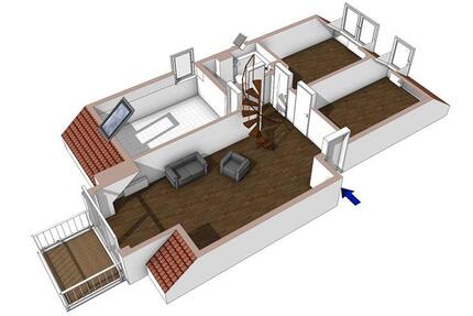 Dachgeschoss-Maisonettwohnung in Burkhardtsdorf, provisionsfrei