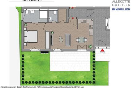 Exkusive 2,5 Zimmer Erdgeschosswohnung zur Miete-Erstbezug - Oberhausen Alsfeld
