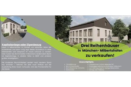 3 Reihenhäuser - 10 Min. zu Fuß zu BMW & zur U2 - provisionsfrei - München Am Hart
