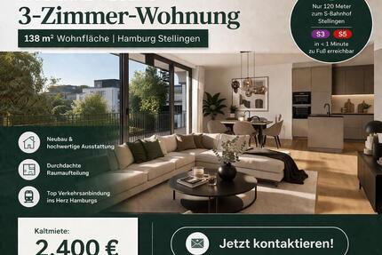 Neubau 3-Zimmer-Wohnung in Stellingen - Hamburg