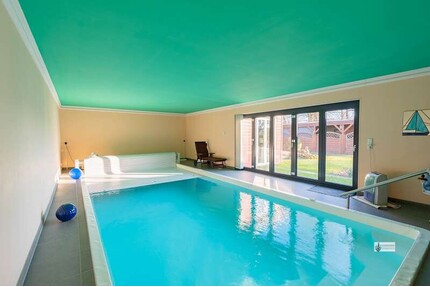 Luxuriöses 1-2 Fam.Haus mit ca. 100m² Gewerbefläche + Einliegerwohnung + Schwimmbad +Sauna +Kamin - Bassum / Nordwohlde