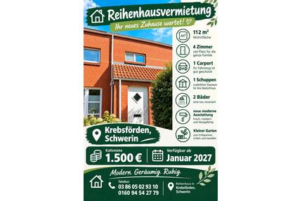 Hausvermietung, ggf. Verkauf - 1.500,00&nbsp;EUR Kaltmiete, ca.&nbsp; 112,00&nbsp;m&sup2; in Schwerin (PLZ: 19061) Gartenstadt