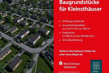 Zu Hause im Herzen Angelns! Wählen Sie aus 69 Baugrundstücken für Kleinsthäuser - Mittelangeln Satrup