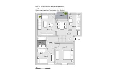 Wohnung zum Mieten in Koblenz 669,00 € 64.58 m²