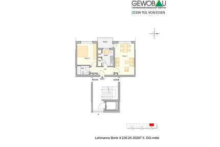 Wohnung zum Mieten in Essen 472,00 € 58 m²