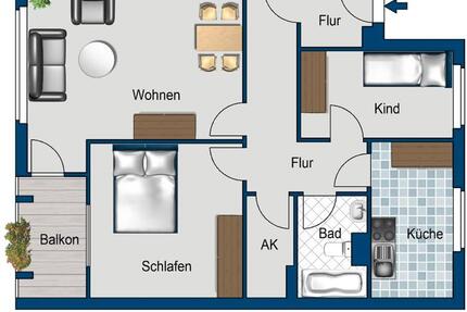 Schön hier zu wohnen. - 741,00&nbsp;EUR Kaltmiete, ca.&nbsp; 70,65&nbsp;m&sup2; in Dresden (PLZ: 01067)