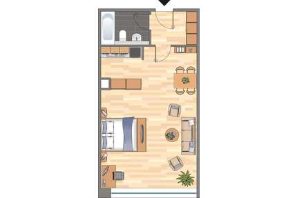 Wohnung zum Mieten in Düsseldorf 699,00 € 49.26 m²