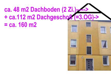 3.OG-Dachgesch-Wohn.+Dachboden,gerne Jobcenter Ausländ.Mitbürger - Gelsenkirchen Gelsenkirchen-Mitte