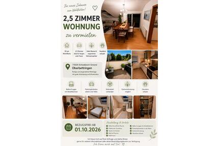 2,5 Zimmer Wohnung zu vermieten in GD Bettringen ab 01.11. - Schwäbisch Gmünd Bargau