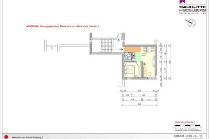 Wohnung zum Mieten in Dossenheim 395,00 € 36 m²