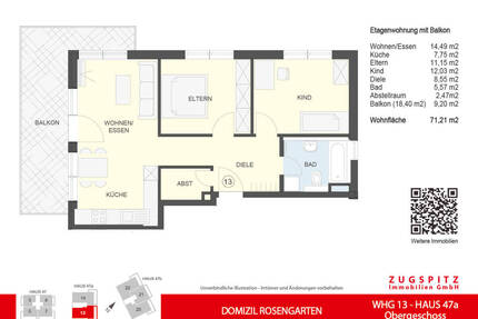 DOMIZIL ROSENGARTEN -3 Zi MIT FERIENWOHNUNG NUTZUNG -WHG13 - Garmisch-Partenkirchen