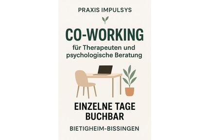 Helle gemütliche Praxisräume tageweise mieten - Bietigheim-Bissingen
