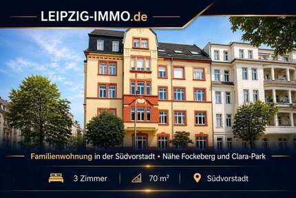 Wohnung zum Mieten in Leipzig 840,00 € 70.07 m²