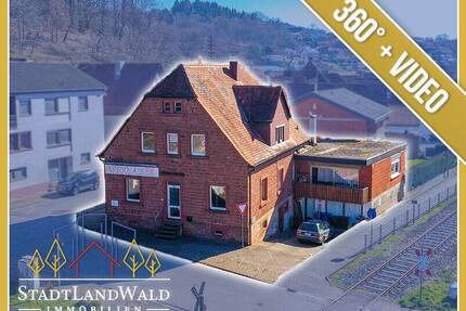 Großes Mehrfamilienhaus mit 2 Wohnungen, 2 Gewerbeeinheiten und Entwicklungspotenzial - Bruchweiler-Bärenbach