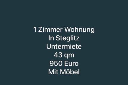1 Zimmer Wohnung Steglitz - 900,00&nbsp;EUR Kaltmiete, ca.&nbsp; 43,00&nbsp;m&sup2; in Berlin (PLZ: 12167) Steglitz-Zehlendorf