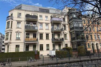 Direkt am Elstermühlgraben - Tolle 4 Zi.-Whg. mit 2 Balkonen, kleiner Gartenanteil - vermietet! - Leipzig Zentrum-West
