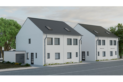 Neubau von projektierten 4 Doppelhaushälften am Gertrudisplatz in Recklinghausen.