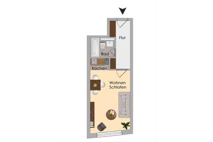Wohnung zum Mieten in München 691,49 € 28.6 m²