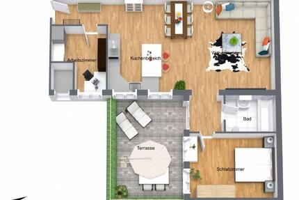 Studioartige 3-ZW mit Terrasse und neuer EBK - Halle (Saale) Damaschkestraße