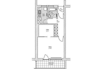 43 m² Eineinhalb-Zimmer-Wohnung Innenstadt von Privat - Bayreuth City