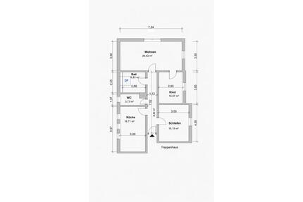 Gemütliche 3 Raum Dachgeschosswohnung - Calau