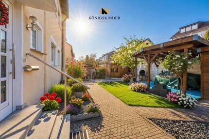 Große DHH mit Ausbaupotenzial in Großbettlingen mit Garage, Stpl. & Traumgarten