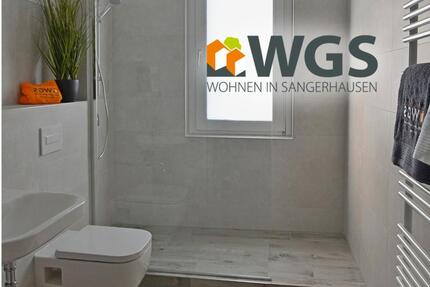 Neu sanierte 2-Raum-Wohnung im Erdgeschoss mit bodengleicher Dusche und Balkon - Sangerhausen