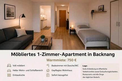 Möbliertes 1-Zimmer-Apartment in Backnang