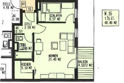 1,5 Zimmer-Wohnung in Dachau, Provisionsfrei