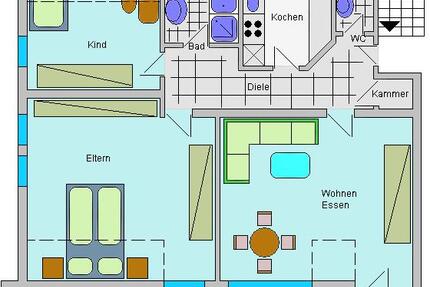 3 Raumwohnung in Sülzenbrücken mit Balkon - Arnstadt