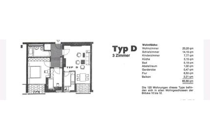 ​Helle 3-Zimmer-Wohnung mit zwei Balkonen & Garage in Dietzenbach