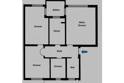 4 ZKB zentral in Erlangen mit Garage