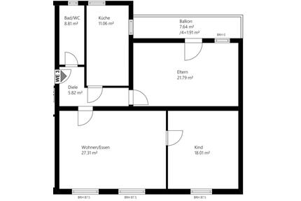 Kernsanierte 3 Zimmer Wohnung - mit Parkplatz - Dortmund Aplerbeck