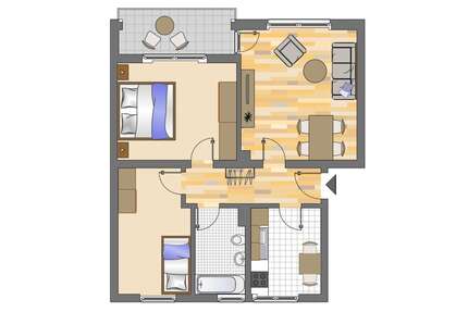 Wohnung zum Mieten in Gelsenkirchen 439,00 € 62.58 m²