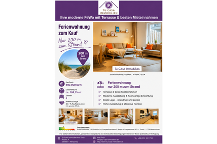 Wohnung zum Kaufen in Norderney 899.000,00 € 104.85 m²