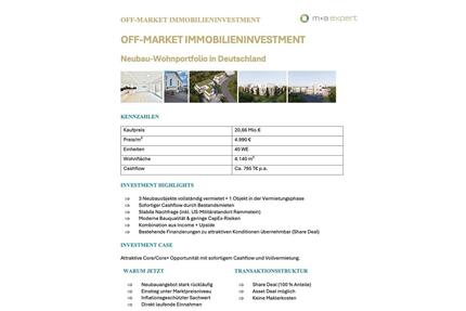 Neubau-Wohnportfolio (40 WE) | 795.000 € Miete | < 5.000 €m² - Kirchheimbolanden