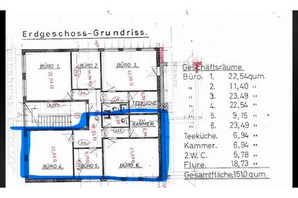 Büro mit 3 Räumen und eigenem WC zur Untermiete - Hamburg Langenhorn
