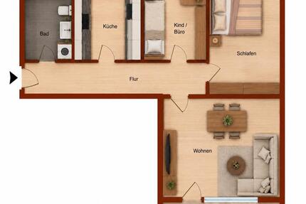Kernsanierte 3-ETW mit Balkon & Einbauküche - zentral in Gifhorn