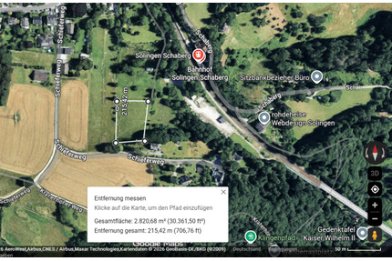 Pferdekoppel, Weide, Wiese 2878qm Solingen Schaberg