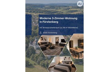 Helle 3-Zimmer-Wohnung mit Balkon in Fürstenberg – 86 m² - Bad Wünnenberg