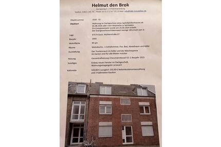 Mietwohnung in Goch - 470,00&nbsp;EUR Kaltmiete, ca.&nbsp; 40,00&nbsp;m&sup2; in Kranenburg (PLZ: 47559)