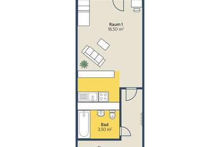 Wohnung zum Mieten in Leipzig 304,58 € 31.63 m²