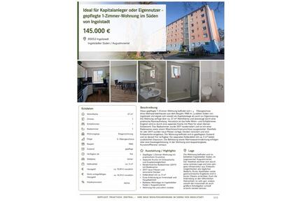 Schöne 1 Zimmer-Wohnung mit großer Küche in Ingolstadt
