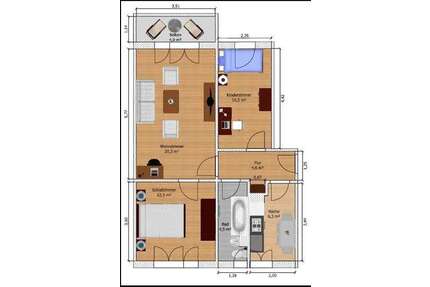 Wohnung zum Mieten in Reichenbach 340,00 € 60 m²