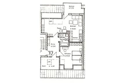 Attraktive 2,5-Zimmer-Dachgeschosswohnung in stadtnaher Lage von Nördlingen