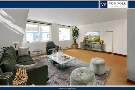 Duissern: Moderne & möblierte 2-Zimmer-ETW mit Parkett, Energieeffizienzklasse C & Top-Lage - Duisburg / Duissern Altstadt