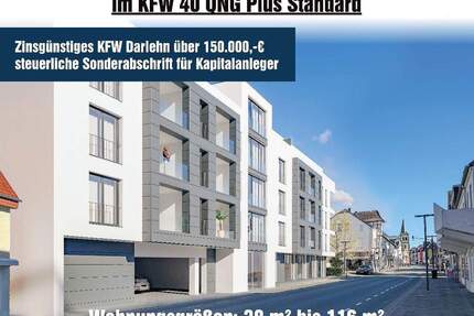 Neubauprojekt KFW 40 - QNG in Bad Lippspringe Wohnen und Gewerbe im Zentrum