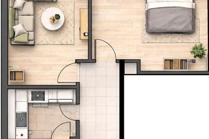 Wohnung Köln Mülheim Berlinerstr 55 m2