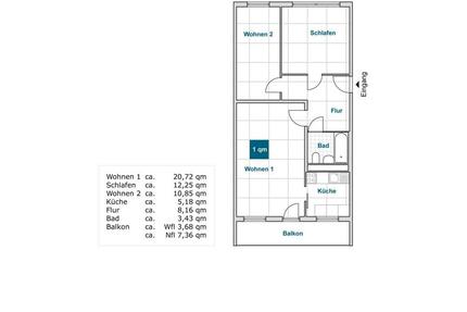 Praktische 3-Zimmer-Wohnung mit Balkon - bei Anmietung bis 28.10.2022 1 Monat grundmietfrei! - Dresden Cotta