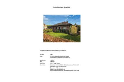 freistehendes Einfamilienhaus in ruhiger Lage zu verkaufen - Üttfeld
